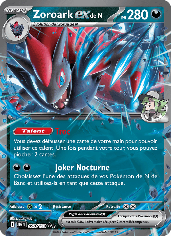 Zoroark-ex de N, card 098 from Aventures Ensemble