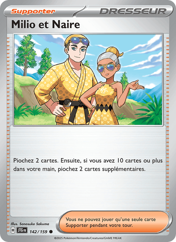 Milio et Naire, carte 142 de Aventures Ensemble