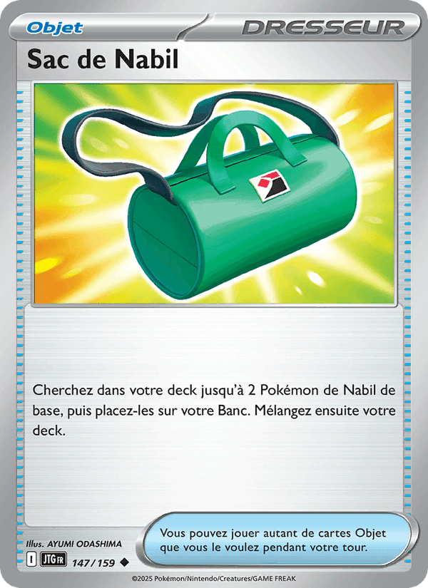 Sac de Nabil, carte 147 de Aventures Ensemble