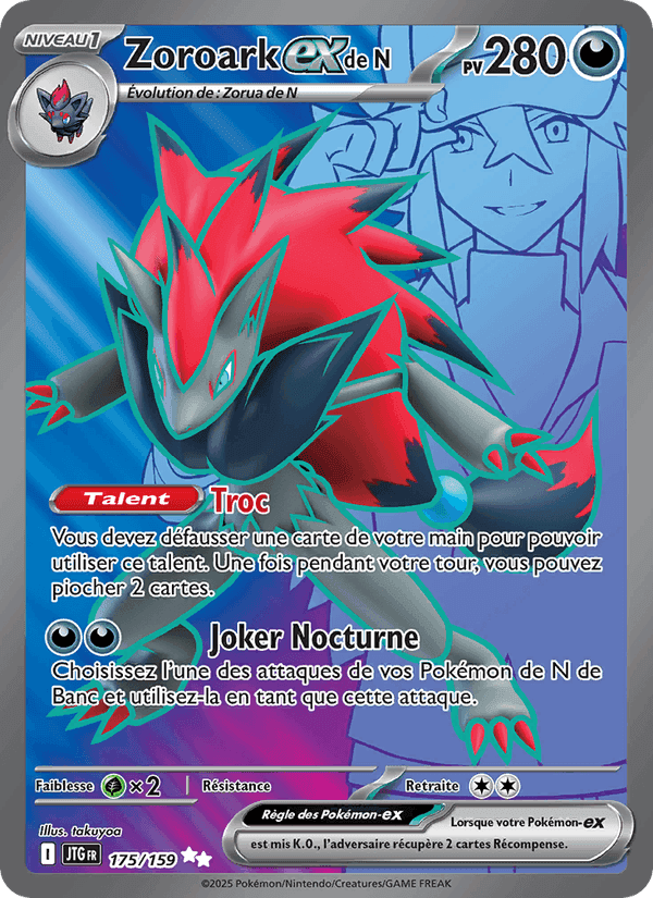 Zoroark-ex de N, carte 175 de Aventures Ensemble