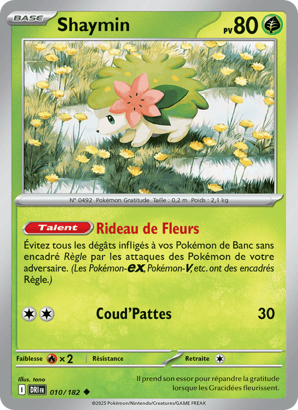 Shaymin, carte 010 de Rivalités Destinées
