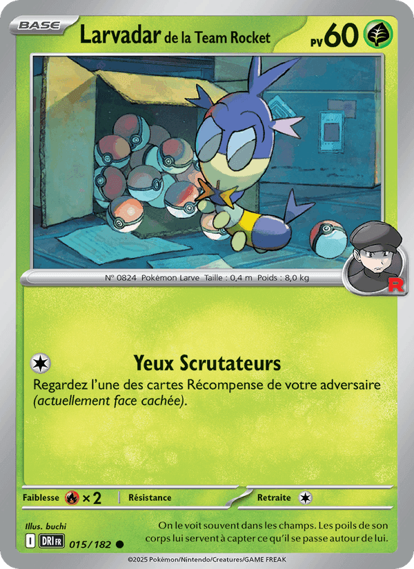 Larvadar de la Team Rocket, carte 015 de Rivalités Destinées