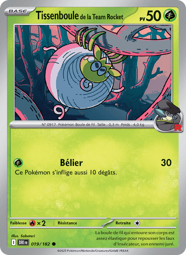 Tissenboule de la Team Rocket, carte 019 de Rivalités Destinées