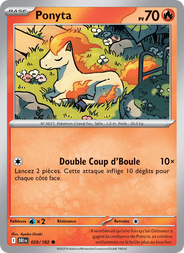 Ponyta, card 029 from Rivalités Destinées