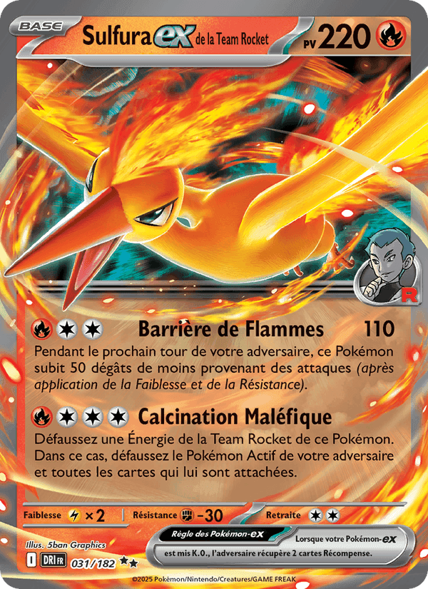 Sulfura-ex de la Team Rocket, carte 031 de Rivalités Destinées