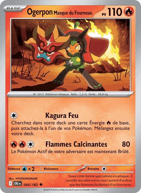 Ogerpon Masque du Fourneau, carta 044 de Rivalités Destinées