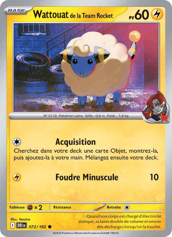 Wattouat de la Team Rocket, carte 072 de Rivalités Destinées