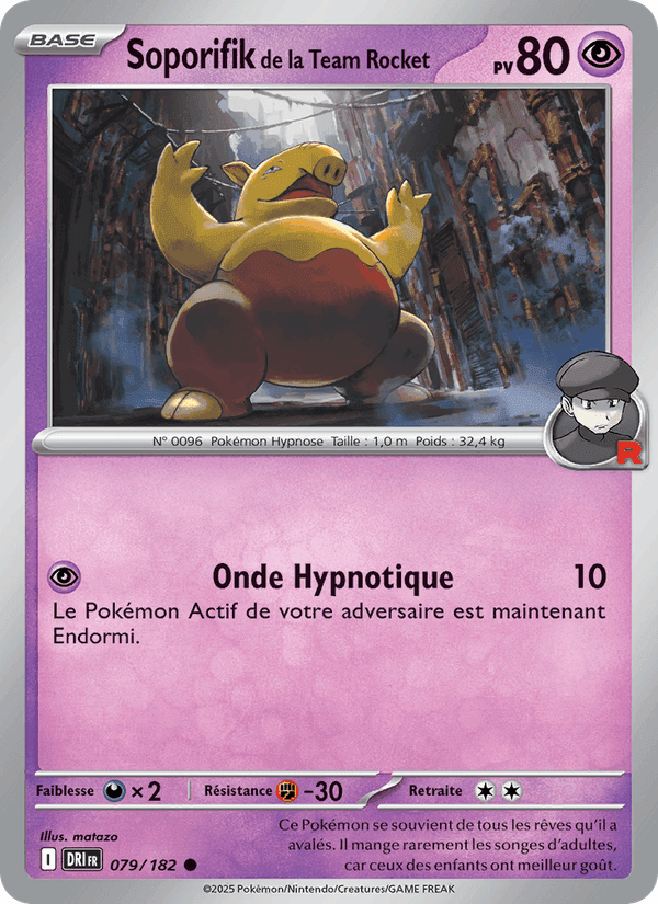 Rivalités Destinées の 079 番、Soporifik de la Team Rocket