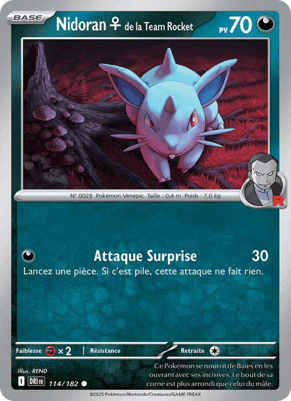 Nidoran♀ de la Team Rocket, carta 114 di Rivalités Destinées