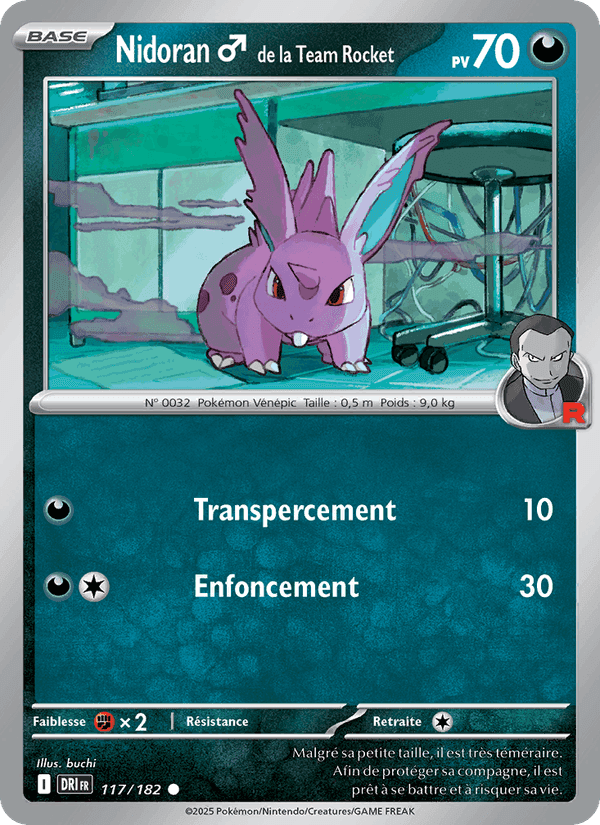 Nidoran♂ de la Team Rocket, carta 117 di Rivalités Destinées