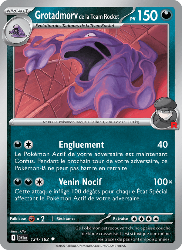 Grotadmorv de la Team Rocket, carte 124 de Rivalités Destinées