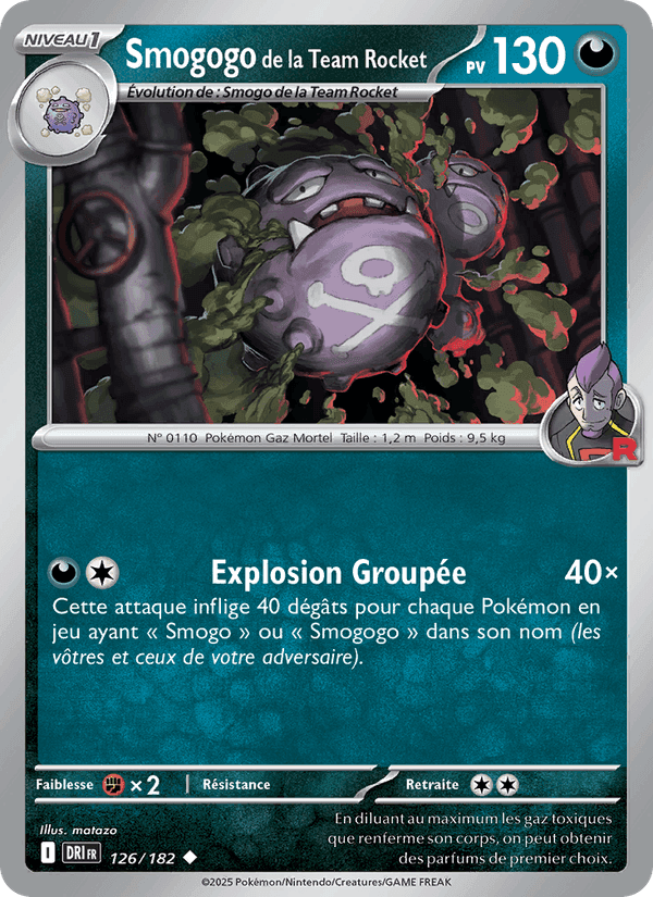 Smogogo de la Team Rocket, carta 126 de Rivalités Destinées