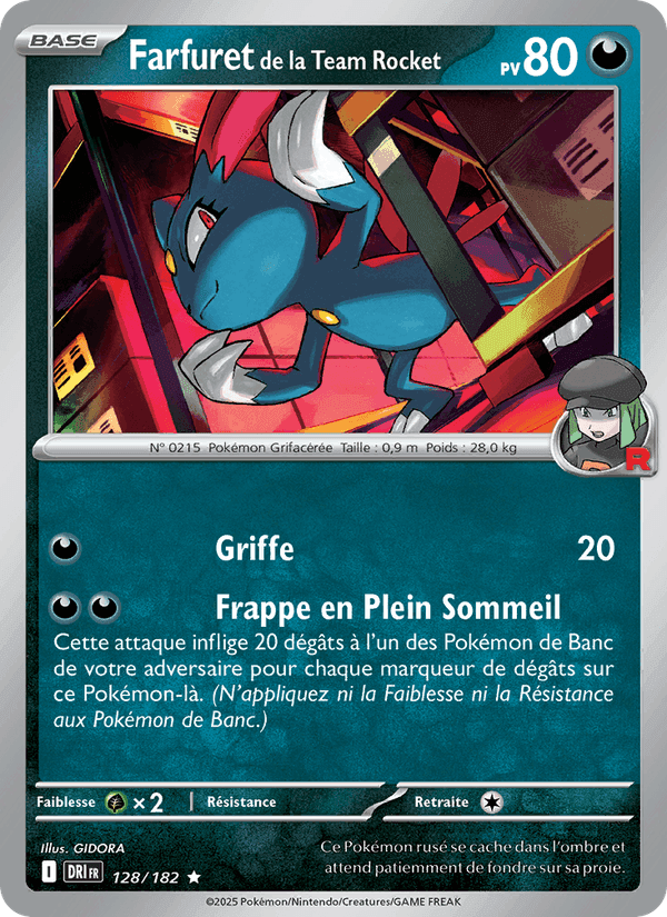 Farfuret de la Team Rocket, carte 128 de Rivalités Destinées