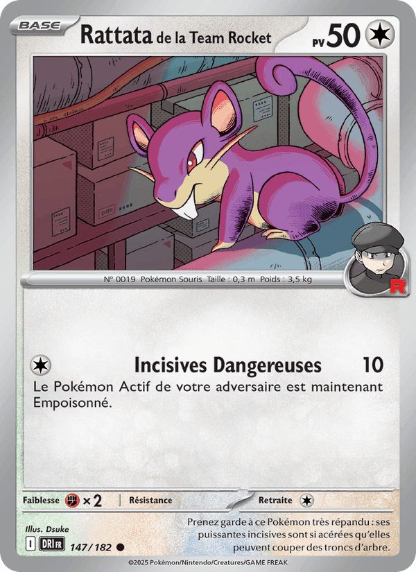 Rattata de la Team Rocket, carte 147 de Rivalités Destinées