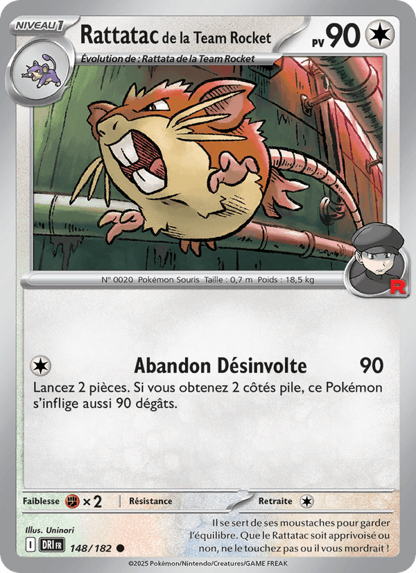 Rattatac de la Team Rocket, card 148 from Rivalités Destinées
