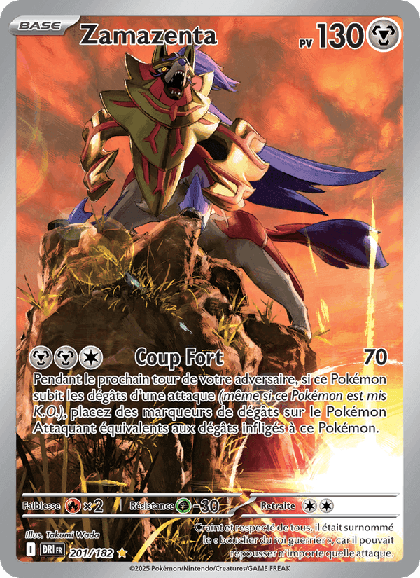 Zamazenta, carte 201 de Rivalités Destinées
