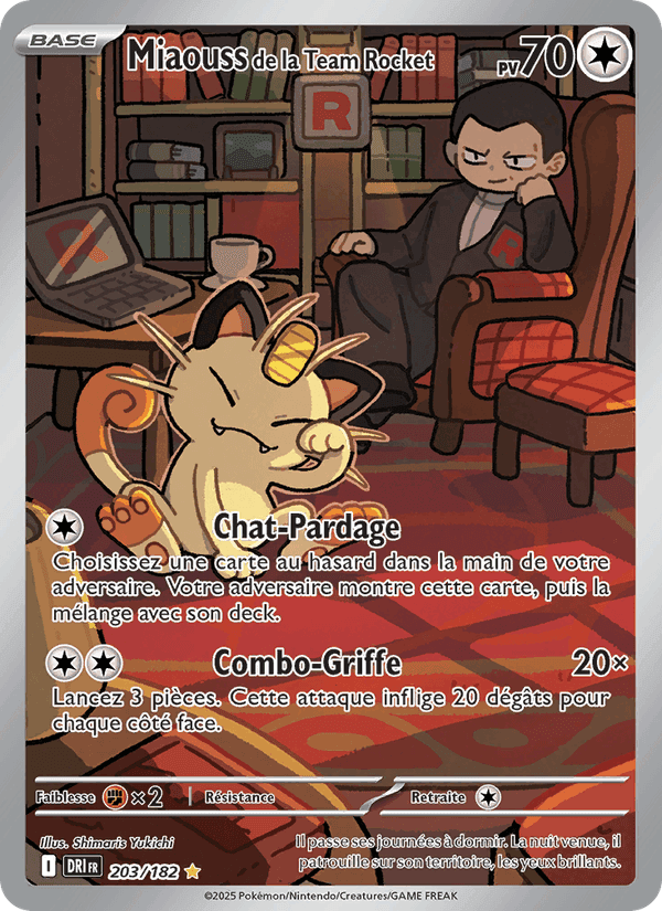 Miaouss de la Team Rocket, carte 203 de Rivalités Destinées