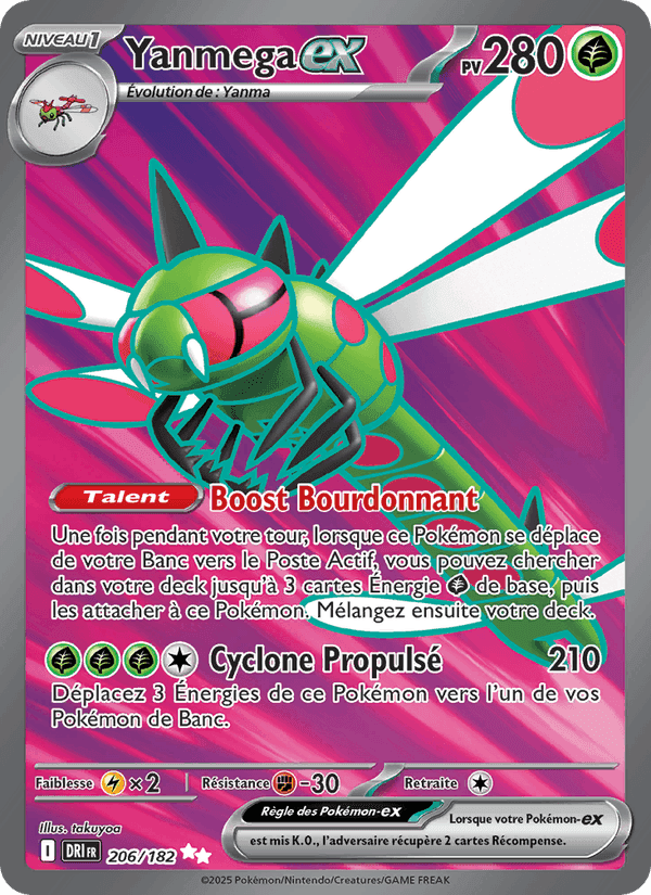 Yanmega-ex, carte 206 de Rivalités Destinées