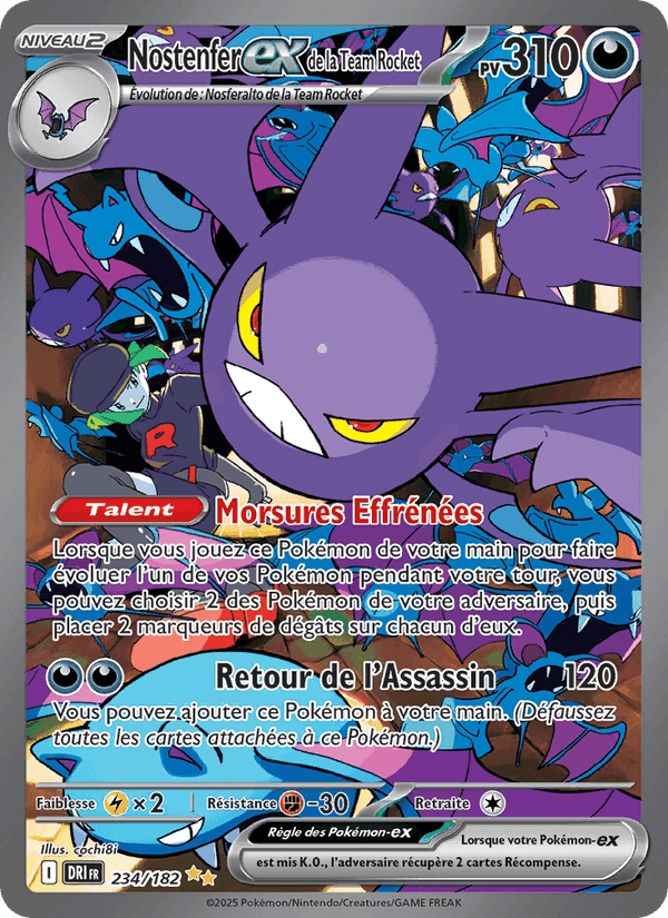 Nostenfer-ex de la Team Rocket, carte 234 de Rivalités Destinées