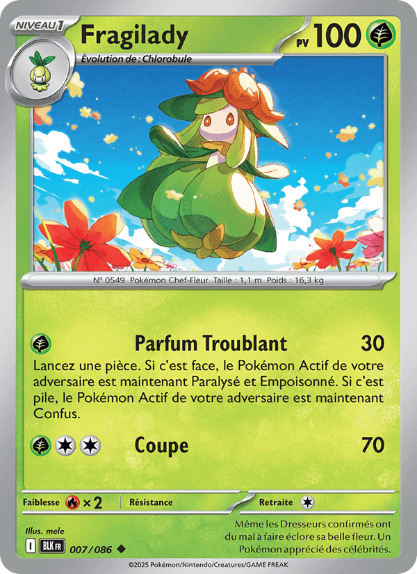 Fragilady, carte 007 de Foudre Noire