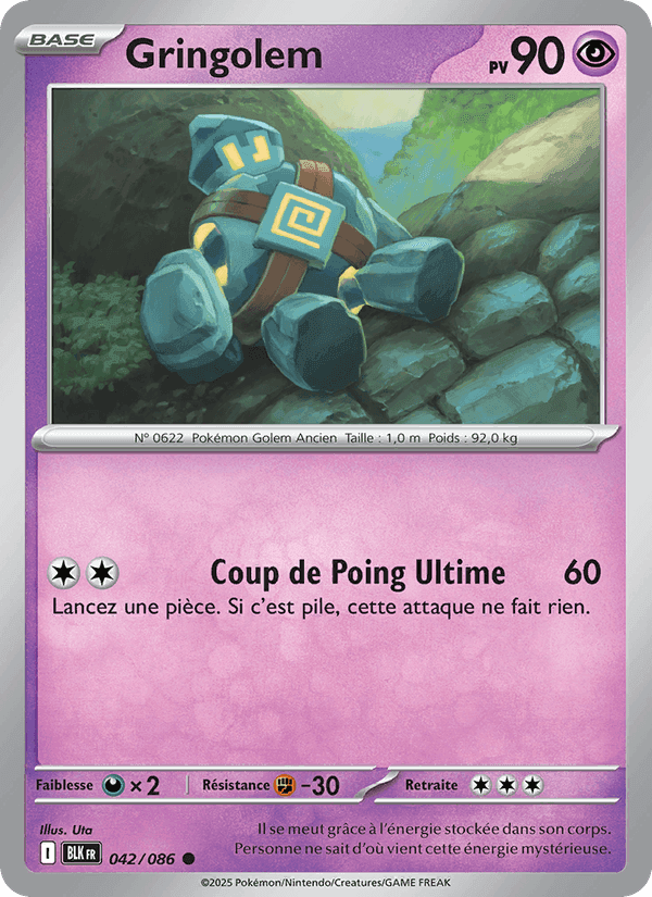 Gringolem, carte 042 de Foudre Noire