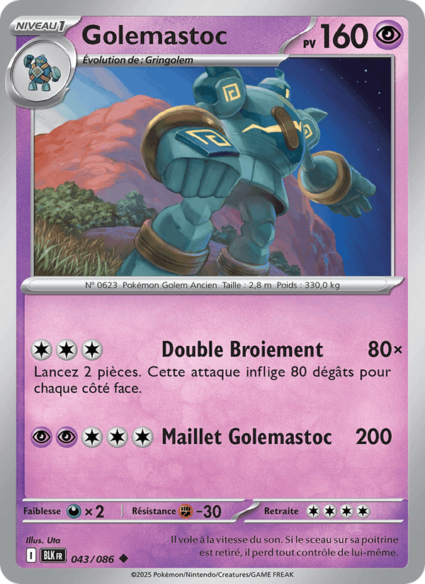 Golemastoc, carte 043 de Foudre Noire