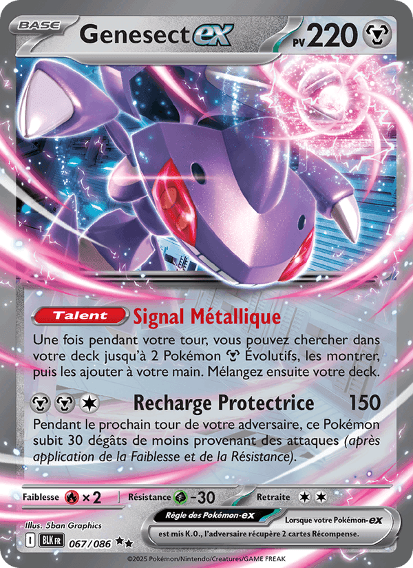 Genesect-ex, carte 067 de Foudre Noire