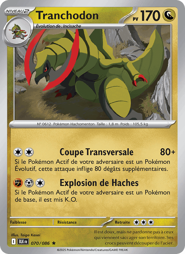 Tranchodon, carte 070 de Foudre Noire