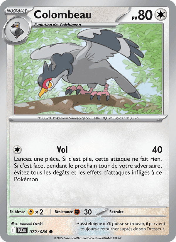 Colombeau, carte 072 de Foudre Noire