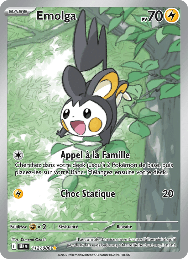 Emolga, card 112 from Foudre Noire