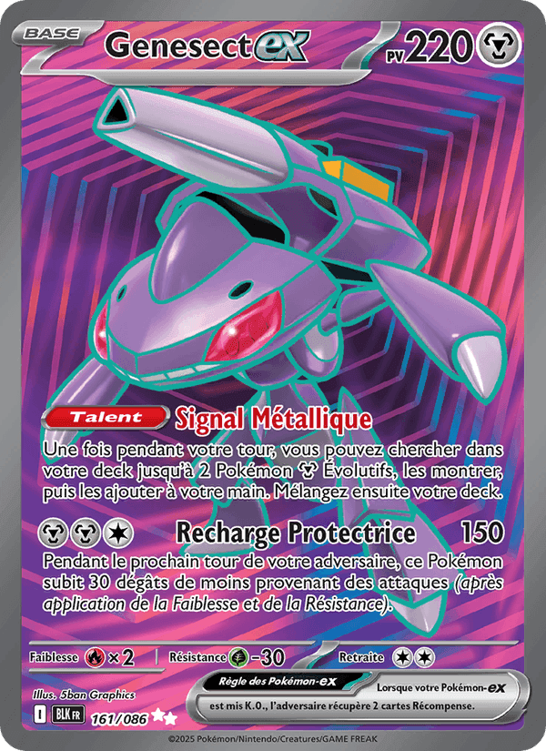 Genesect-ex, card 161 from Foudre Noire