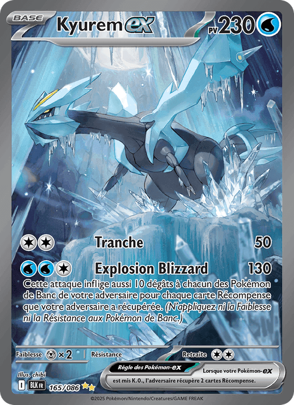 Kyurem-ex, card 165 from Foudre Noire