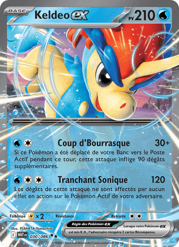 Keldeo-ex, card 030 from Flamme Blanche