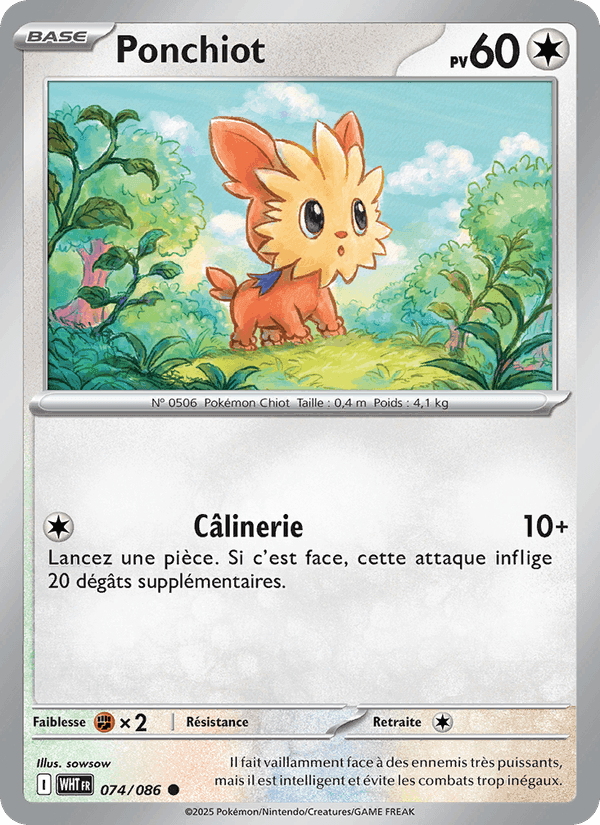 Ponchiot, carte 074 de Flamme Blanche
