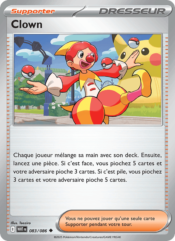 Clown, card 083 from Flamme Blanche