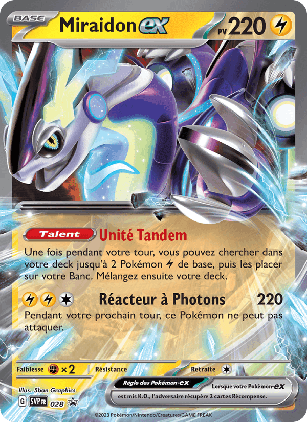 Miraidon-ex, carte 028 de SVP Black Star Promos
