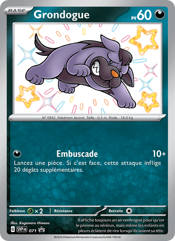 Grondogue, carte 071 de SVP Black Star Promos