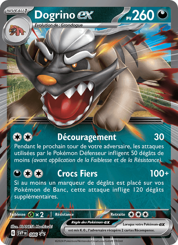 Dogrino-ex, carte 086 de SVP Black Star Promos