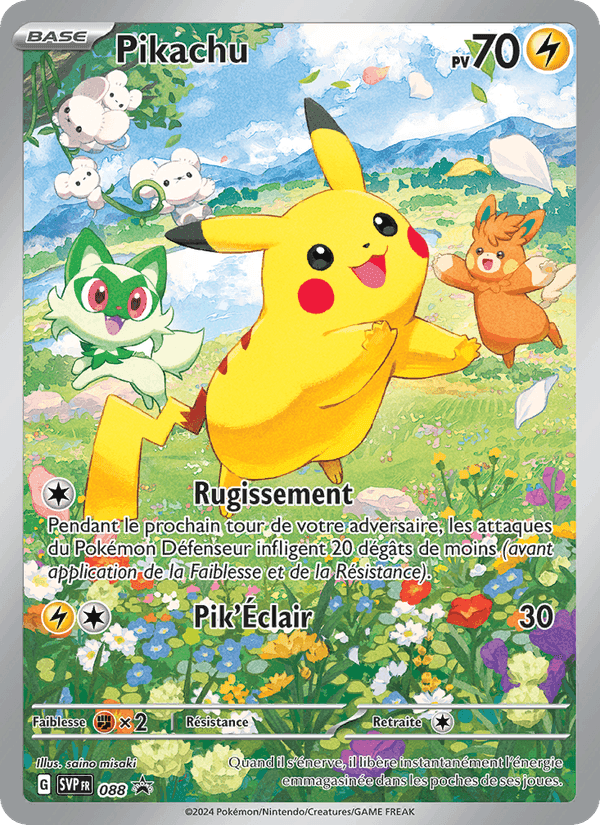 Pikachu, carte 088 de SVP Black Star Promos