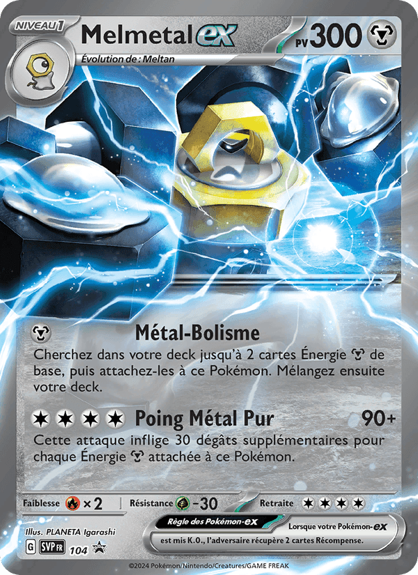 Melmetal-ex, carte 104 de SVP Black Star Promos