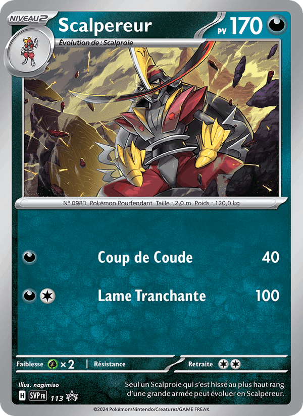 Scalpereur, carte 113 de SVP Black Star Promos