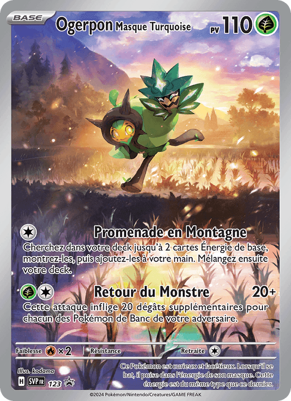 Ogerpon Masque Turquoise, carte 123 de SVP Black Star Promos