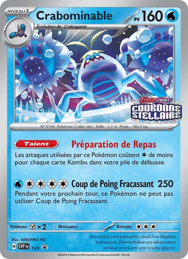 Crabominable, carte 134 de SVP Black Star Promos