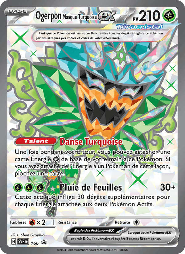 Ogerpon Masque Turquoise-ex, carte 166 de SVP Black Star Promos