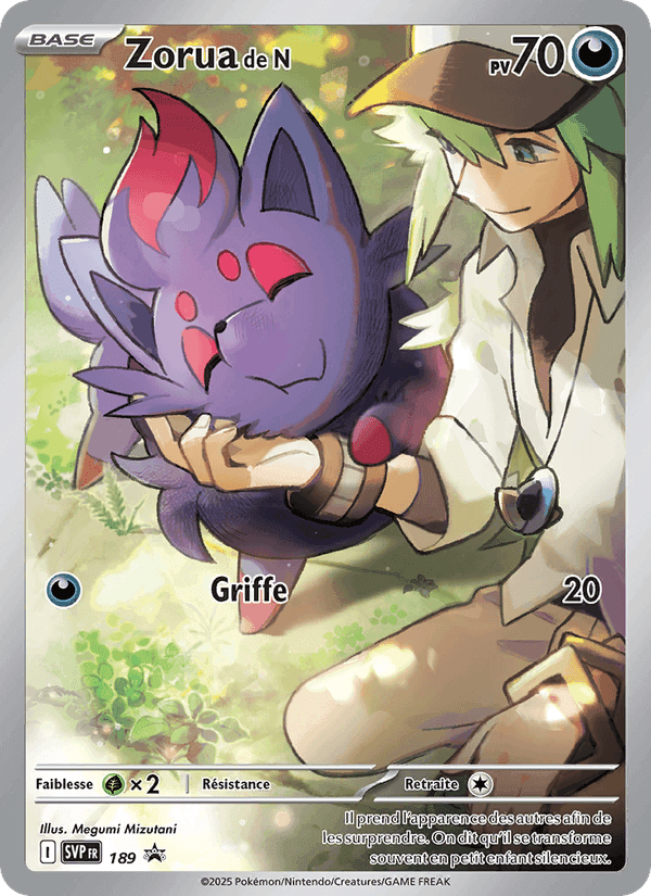 Zorua de N, carte 189 de SVP Black Star Promos