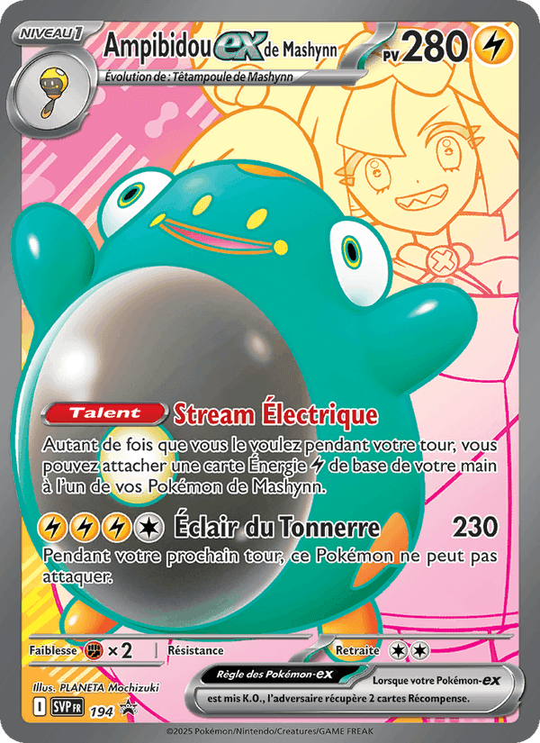 Ampibidou-ex de Mashynn, carte 194 de SVP Black Star Promos