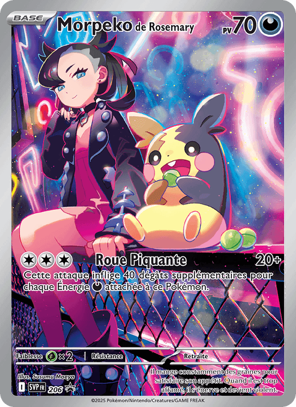 Morpeko de Rosemary, carte 206 de SVP Black Star Promos