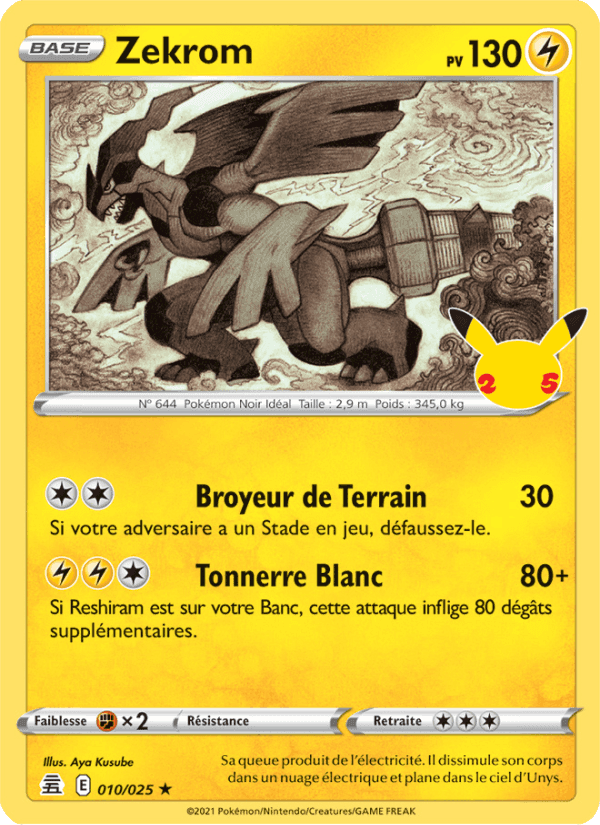 Zekrom, carte 10 de Célébrations