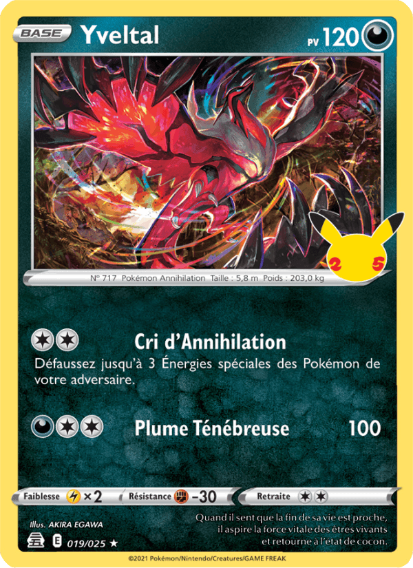 Yveltal, carte 19 de Célébrations