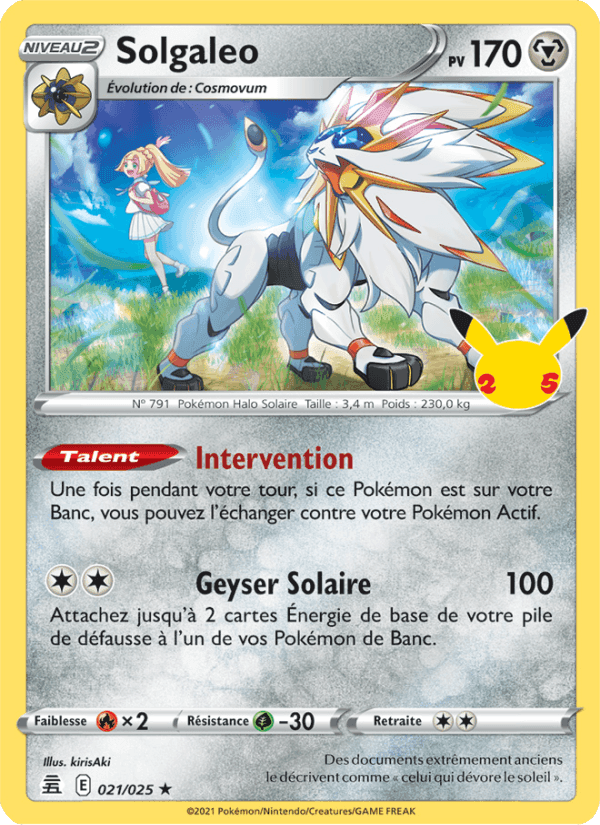 Solgaleo, carte 21 de Célébrations